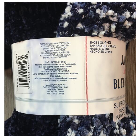 NWT Jane & Bleeker Slipper Sock Super Soft Plushfill Lined Sock size 4-10 2 Pair - Picture 3 of 6